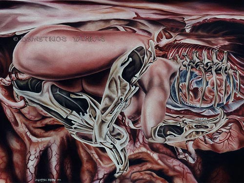 surrealist oil painting by Vakras